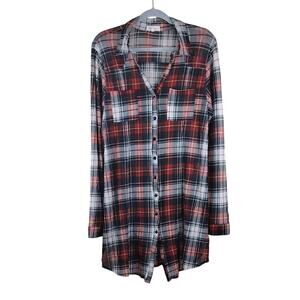 Urban Girl Plus Size Flowy Casual Outdoor Country Plaid Button-Up Shirt Blouse
